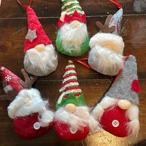 Christmas tree hanging Gnome Set of 6